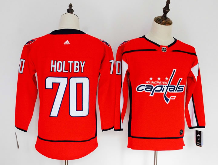Youth Capitals 70 Braden Holtby Red Adidas Stitched Jersey